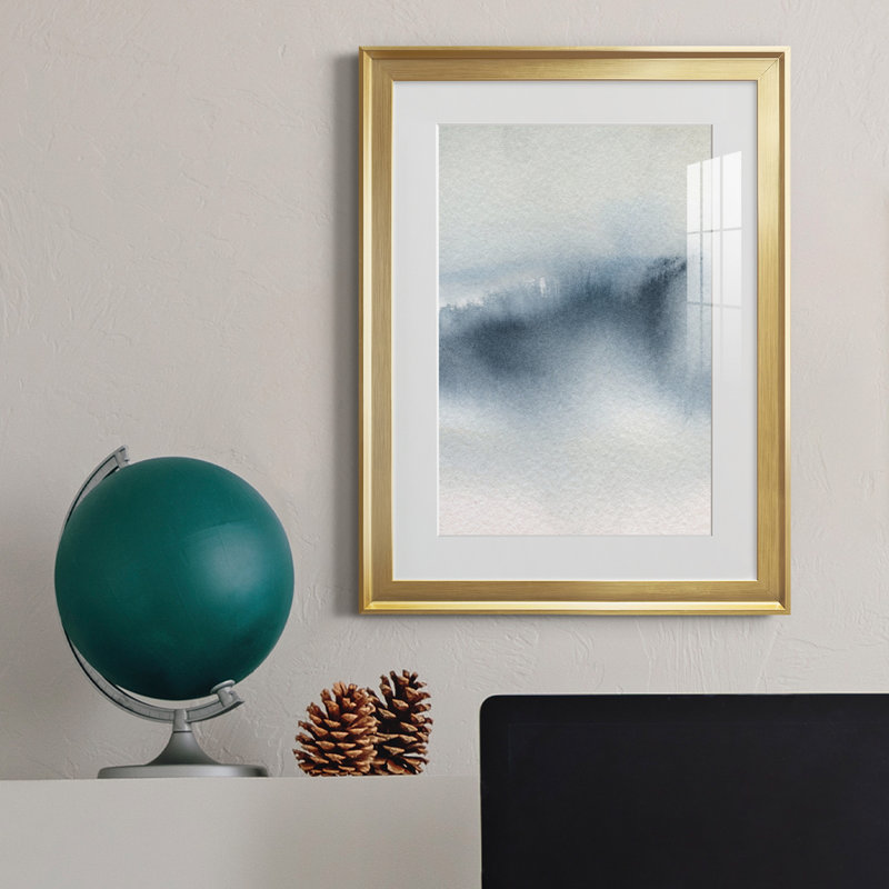 Summer Rain I - peinture encadrée, H 18,5 po x l 24,5 po x P 1,5 po, Or