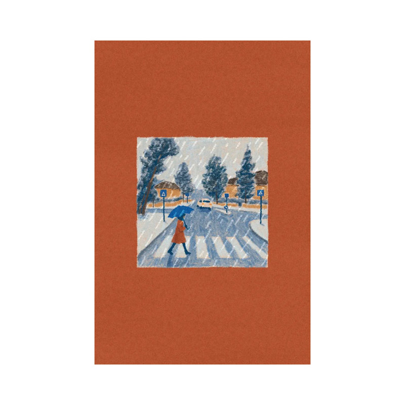 Pluie - reproduction d'art mural - toile tendue, H 48 po x l 32 po, Toile tendue, Ne s’applique pas