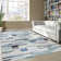 Tapis bleu / blanc / gris Eliina