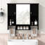 Armoire de toilette murale 35 "avec barre à serviettes et tablettes réglables-659931438