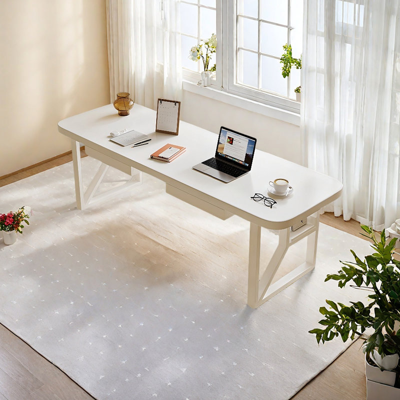 Bureau en bois massif à la mode, H 29,52 po x l 55,11 po x P 23,62 po