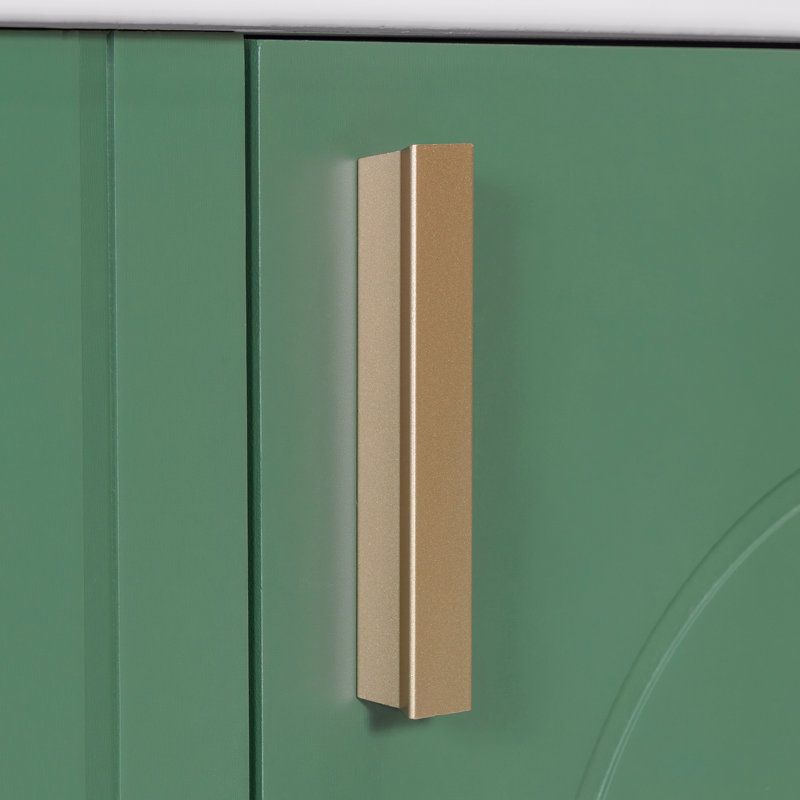 Meuble-lavabo 24 po avec lavabo, armoire de salle de bain avec tablette de porte, rangement latéral ouvert, structure en bois massif, porte à fermeture douce