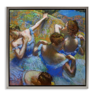 «Ballet Dancers Classic Degas», peinture au grain encadrée sur toile flottante par Edgar Degas