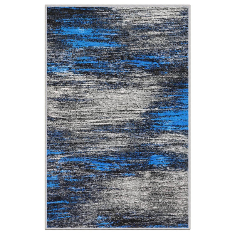 Premium Woven Area Rug (1.6 x 2.6 Feet), 100% Polyester, 0.3 in Pile Height | Antibacterial, Non-Slip PVC Dot Underside | Machine Washable, 3D Digital Print | Ideal for Living Room, Bedroom & Entryway Decor