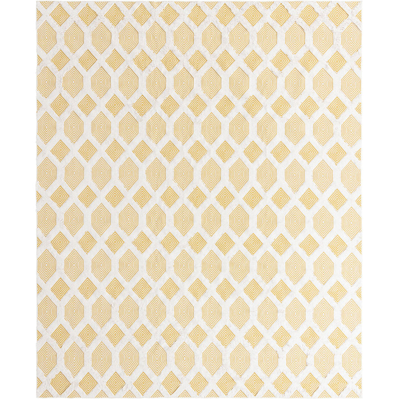 Jordalier Cotton Geometric Indoor Rug, Rectangle 9'10" x 12'