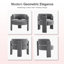 Chaise d'appoint demi-tonneau Mid-Century moderne (ensemble de 2, gris)-788090632