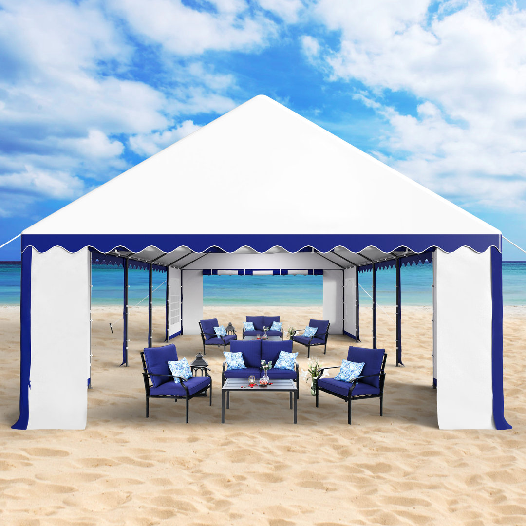 Tamijo 16 Ft. W X 32 Ft. D Canopy Tent With 5 Side Walls Heavy Duty Party Tents For Parties Arlmont & Co. Frame 