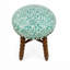 Ensemble de 1 tabouret de bar rembourré avec structure en bois d'acacia massif Spindle-500856984-500856986