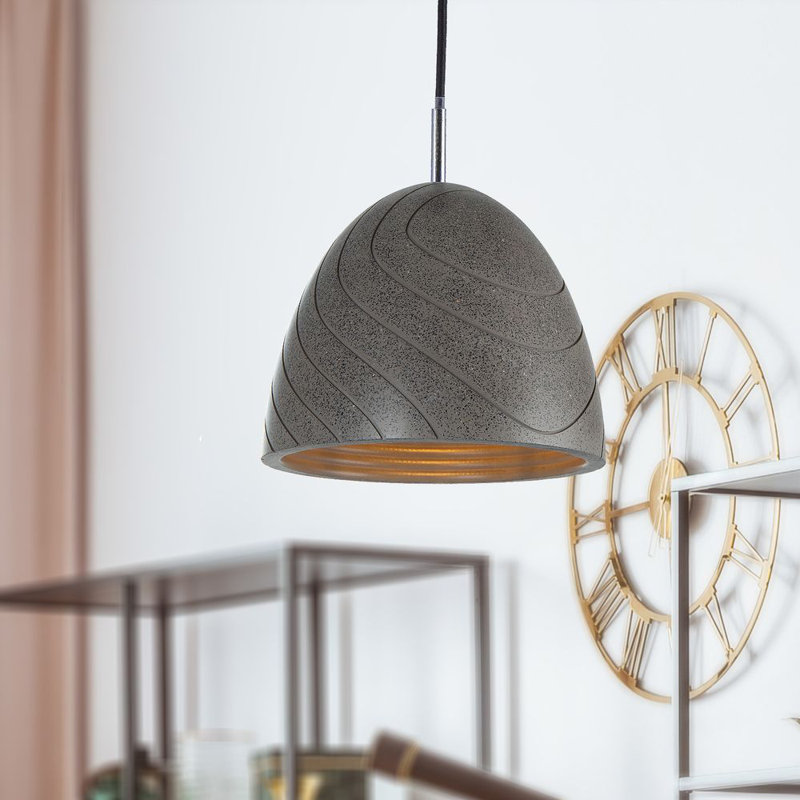 Sobieski 1 - Light Bell Pendant, Sandstone Black, Black