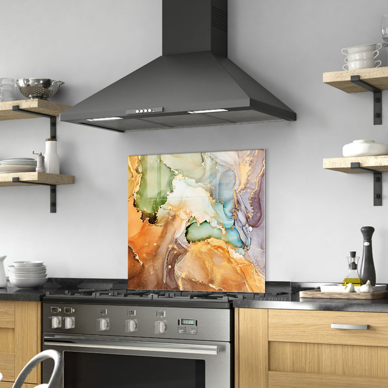Élégante peinture décorative en verre trempé 23,6 po x 23,6 po | 100% verre trempé, épaisseur: 0,16 pouce | Parfait pour la décoration intérieure, le salon et le bureau | Pièce d'art moderne, durable et élégante