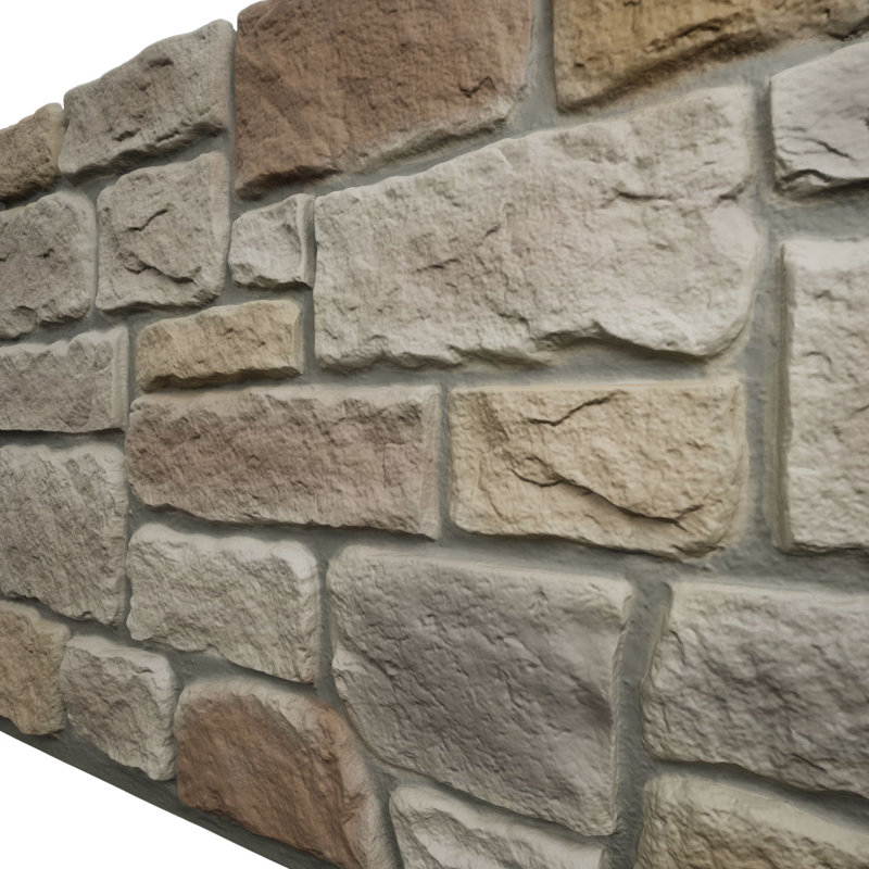 Charleston Faux Stone Panel in Multicolor Composite