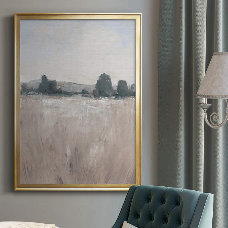 «Place & Time I», reproduction encadrée de qualité supérieure - prête à être accrochée, Or, H 42,5 po x l 30,5 po x P 1 po