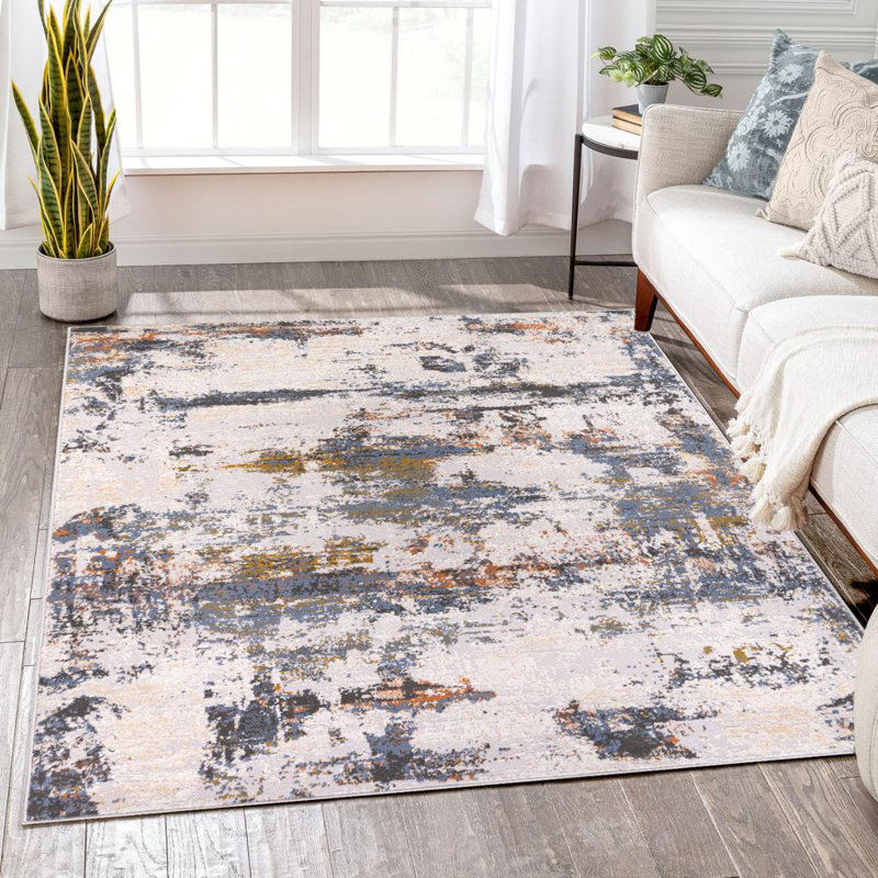 Abstract Indoor Rug, Rectangle 4' x 6'