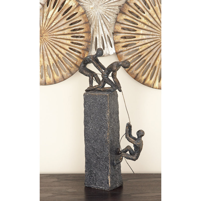Mikkelson Polystone Climbing People Decorative Sculpture