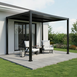 Pergola en aluminium Luméa 8 pi x 10 pi - noir