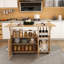 Table pliante multifonctionnelle avec tablettes et roulettes de rangement, table de salle à manger pliable de 47 pouces pour les petits espaces, bureau compact pour la cuisine, dortoir, bureau