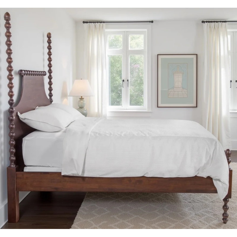 Mary Spindle Four Post Bed, Queen, Java