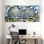 Cités et pays, bâtiment moderne, ensemble de 3 reproductions d'art sur toile