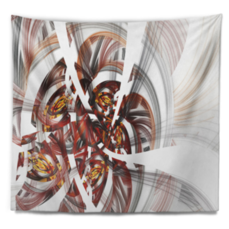 Tapisserie florale brune symétrique, H 32 po x l 39 po