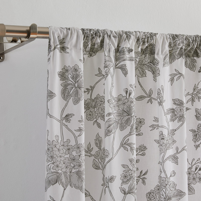  Mila Floral Window Drapes, 50" W x 84" L
