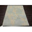 Tapis tibétain floral transitionnel en laine noué à la main 4 x 6 po Michaelian & Kohlberg Aqua