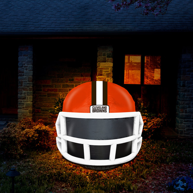 Casque gonflable Sporticulture NFL Cleveland Browns de 1,20 m avec lumières DEL et souffleur intégré - Décoration idéale pour la pelouse, le jardin et les fêtes dans la cour.