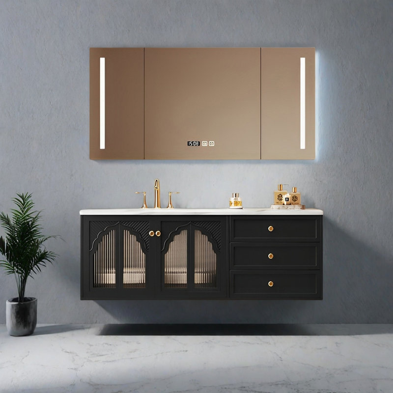 Modern American-style bathroom cabinet, 19.68" H x 47.24" W x 20.47" D