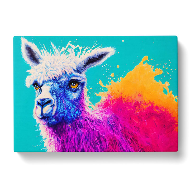 Llama Splash Vol.4 Abstract - Wrapped Canvas, 35cm H x 50cm W x 3cm D
