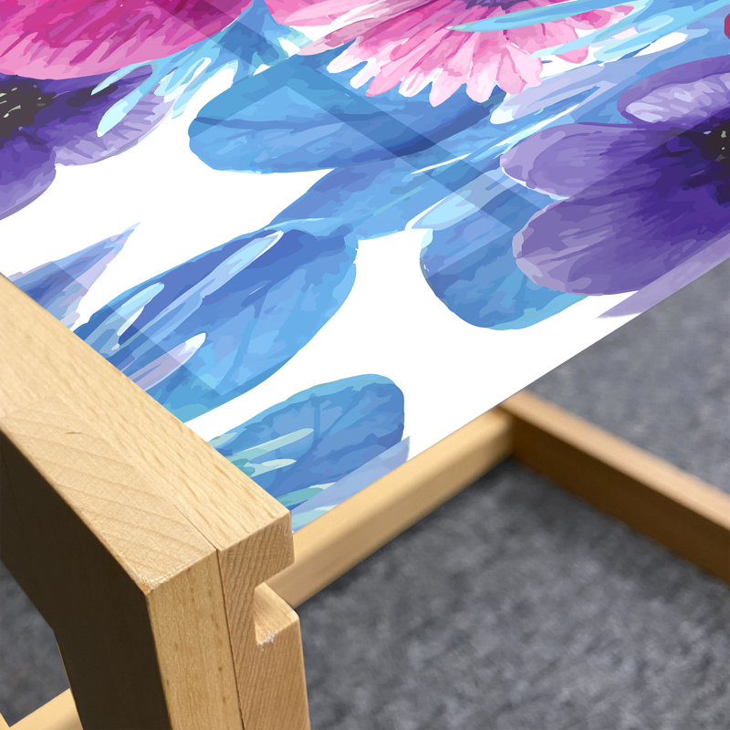 Table basse à fleurs East Urban Home, H 15,75 po x L 35,83 po x l 24,4 po