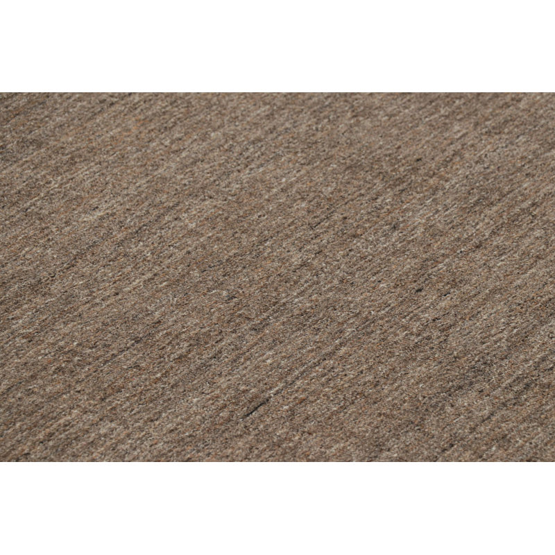 Modern Textural Hand Knotted Wool Striped Area Rug, Rectangle 12' x 18'