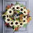 Faux Sunflower Polyester 24'' Wreath