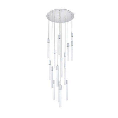 Luminaire suspendu rectangulaire à 16 lumières Aliha