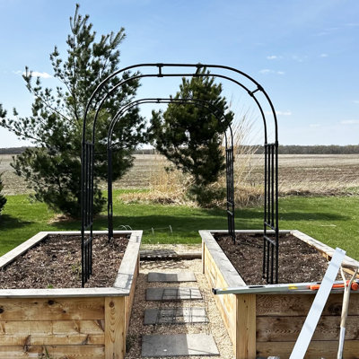 Treillis de jardin pour plantes grimpantes, l 95,8 po x l 70,9 po, treillis de jardin en métal pour l'extérieur