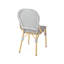 2 chaises d'extérieur, grises, bistro français, structure en aluminium et chaises de jardin rouillées avec 2 pour l'espace
