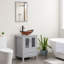 Finition de la base: finition du plateau blanc: meuble-lavabo simple autoportant bleu de 24 po avec comptoir en bois manufacturé-657482314-657482317