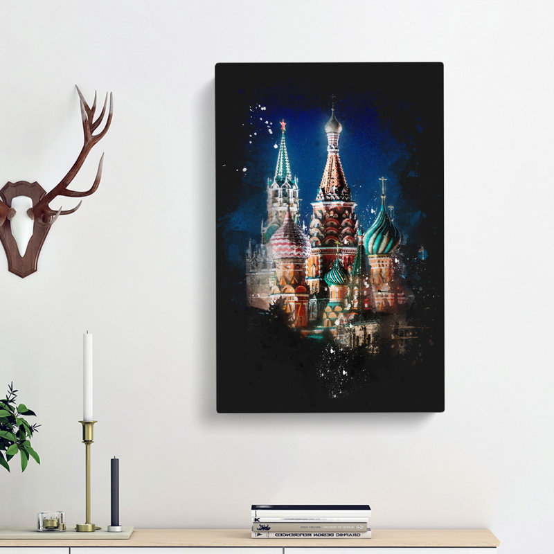 The Kremlin in Moscow Russia - Wrapped Canvas, 76cm H x 50cm W x 3cm D