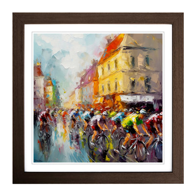 Tour De France Palette Knife - Framed Print