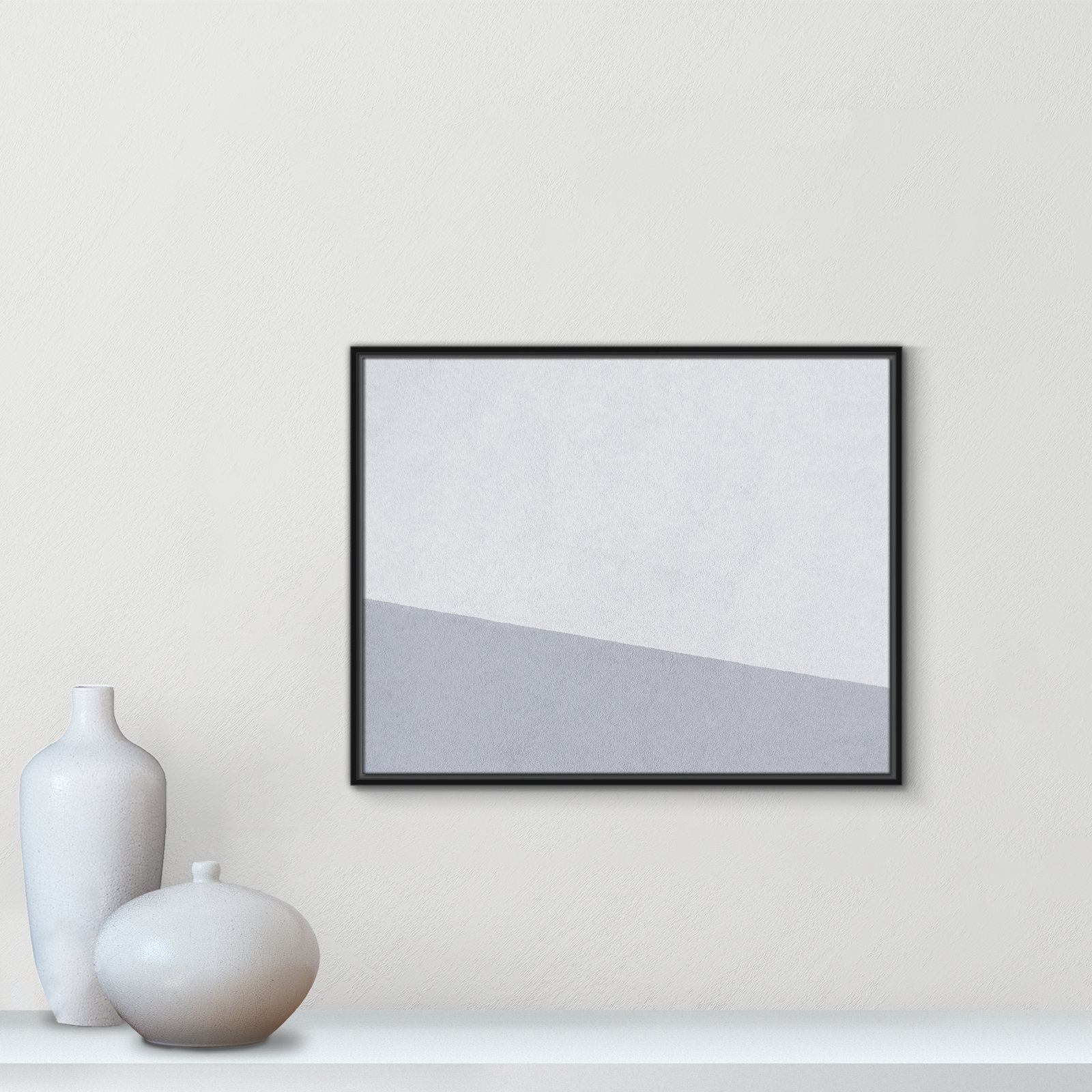 Dominic "Abstract Blues" Print, 23.5" H x 29.5" W x 2" D, Black Framed Canvas