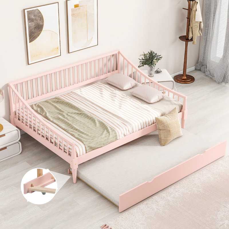 Lit de jour avec couchette Lahcen, Rose