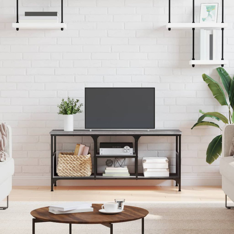 Blinda Unfinished TV Stand for TVs up to 43", Grey Sonoma