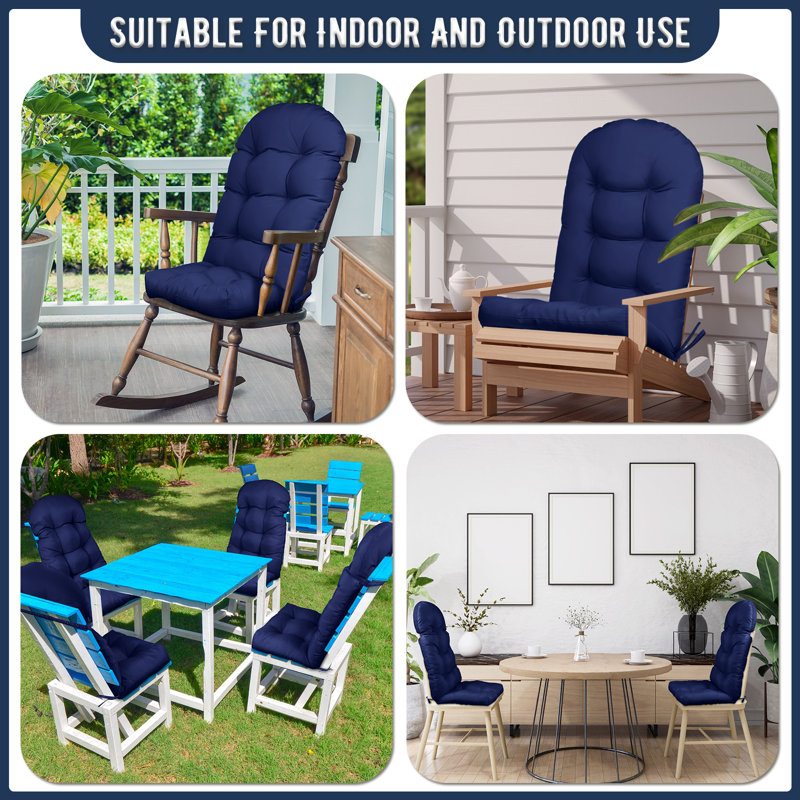 Coussin de chaise Adirondack 5 pouces (ensemble de 4), Marine