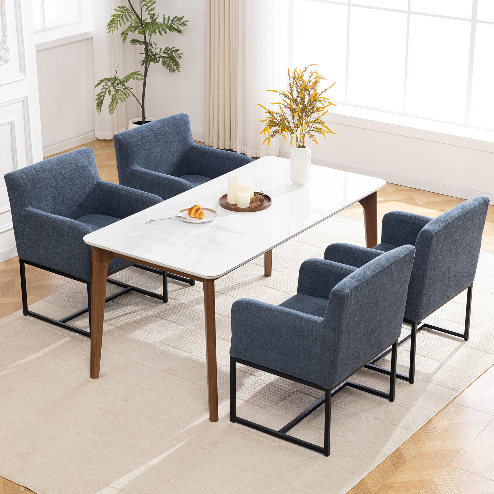 Brimson Dining Armchair, NavyBlue