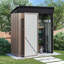 Galvanized Steel Metal Storage Shed with Sloping Roof, Lockable Door