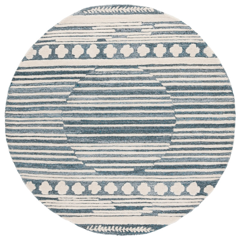 Tapis performance du Sud-Ouest touffeté à la main Lasko, Rond 6 pi