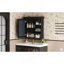 Armoire à pharmacie de salle de bain avec miroir 30 po x 28 po, armoire à miroir murale avec rangement, armoire de rangement noire au-dessus de la toilette pour salle de bain