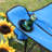 Katelyn Cyan Blue Shaded Canopy Folding Camping Recliner Chair with Carry Bag for Outdoor-951217699