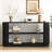 Modern Slim Entryway Console Table with Open Shelf – Elegant Wood Grain Sofa Table-233755720