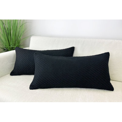 Housse de coussin en polyester texturé