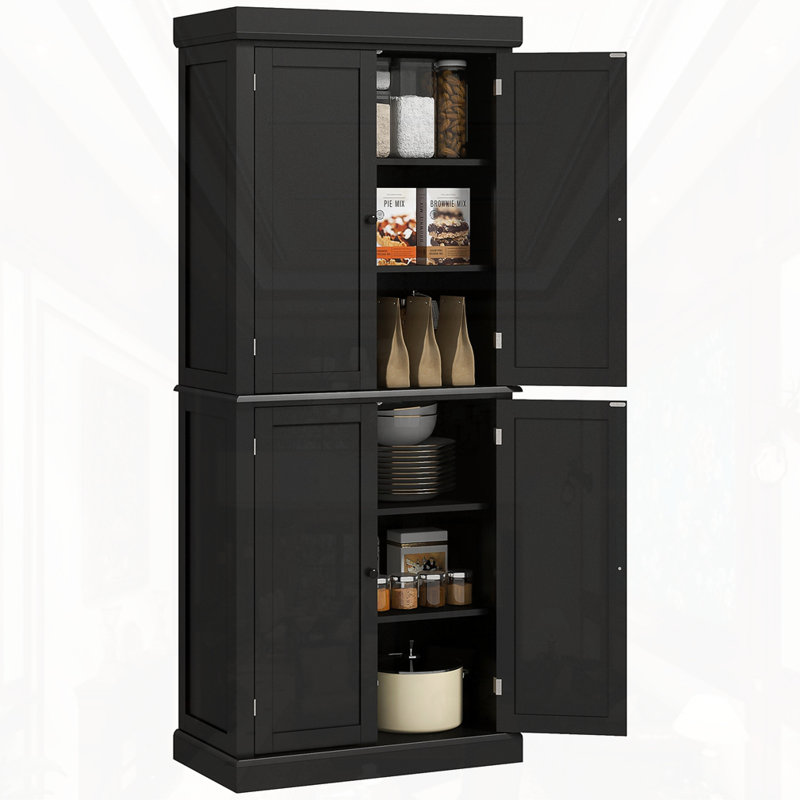 Armoire de rangement 72 po H 72,5 po, Noir