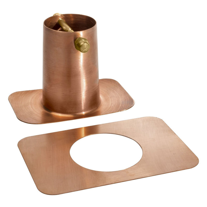Installation de la chaîne de pluie en métal, laiton et boulon, standard, Cuivre